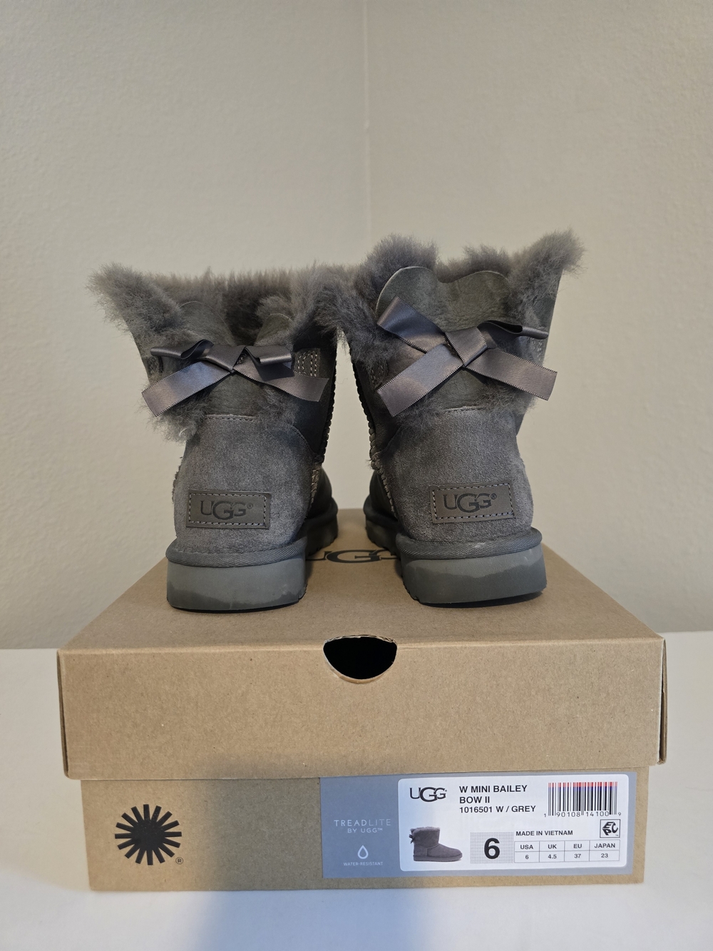 UGG Mini Bailey Bow II Boots - Grey